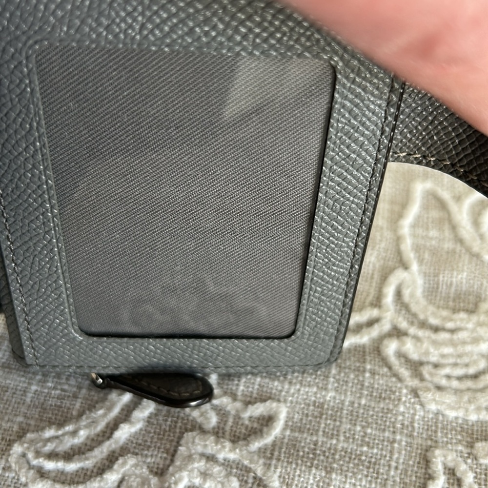 Coach Crossgrain Leather Medium Grey Bifold Wallet - Picture 15 of 15